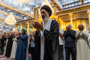 العتبة العباسية المقدسة تشهد إقامة صلوات عيد الأضحى في صحن مرقد أبي الفضل العباس (عليه السلام).